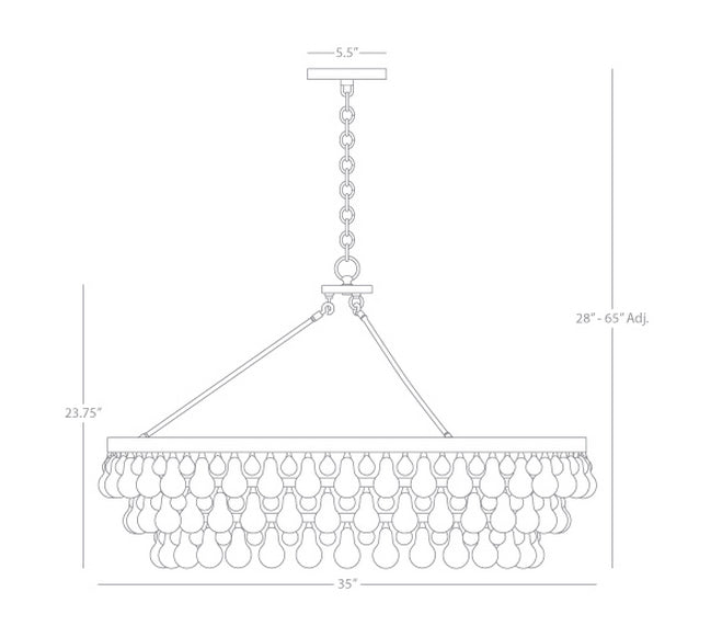 Bolzano Large Chandelier 35''W, crystal - view 8