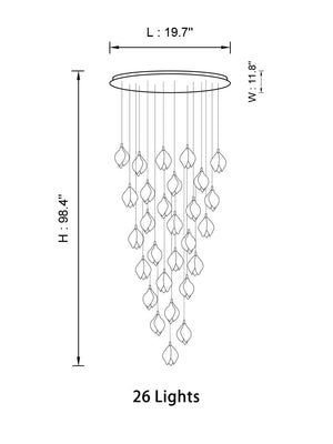 Bloom Chandelier, in white - view 12