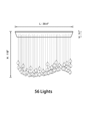 Bloom Chandelier, in white - view 11