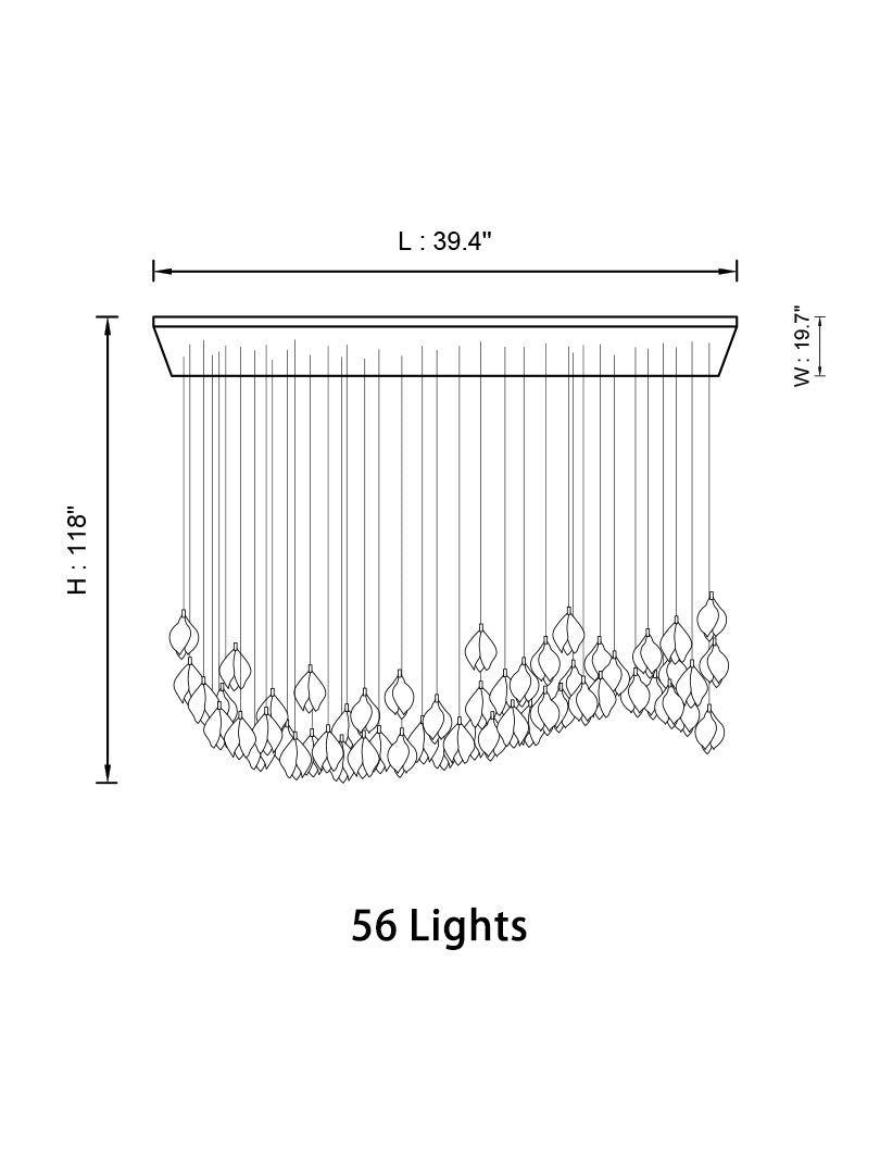 Bloom Chandelier, in white - view 11