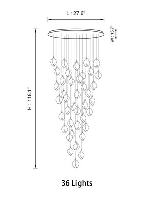 Bloom Chandelier, in white - view 8