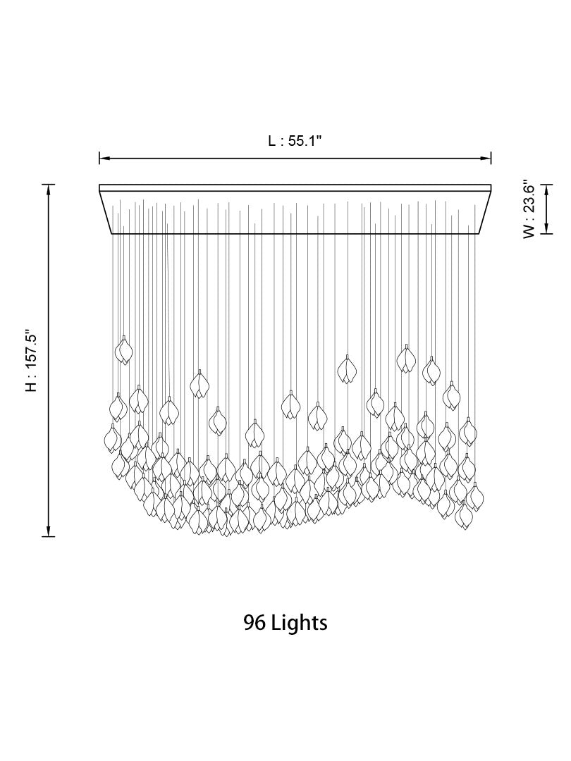 Bloom Chandelier, in white - view 10
