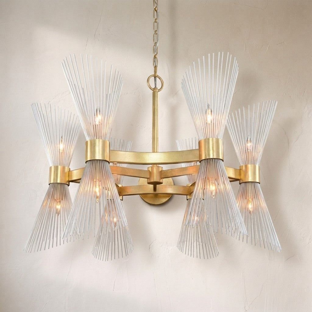 Bonheur Twelve-Light Glass Chandelier