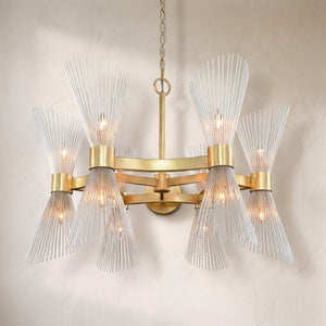 Bonheur Twelve-Light Glass Chandelier