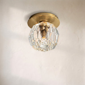 Bruma Glass Petite Flushmount, flush mount