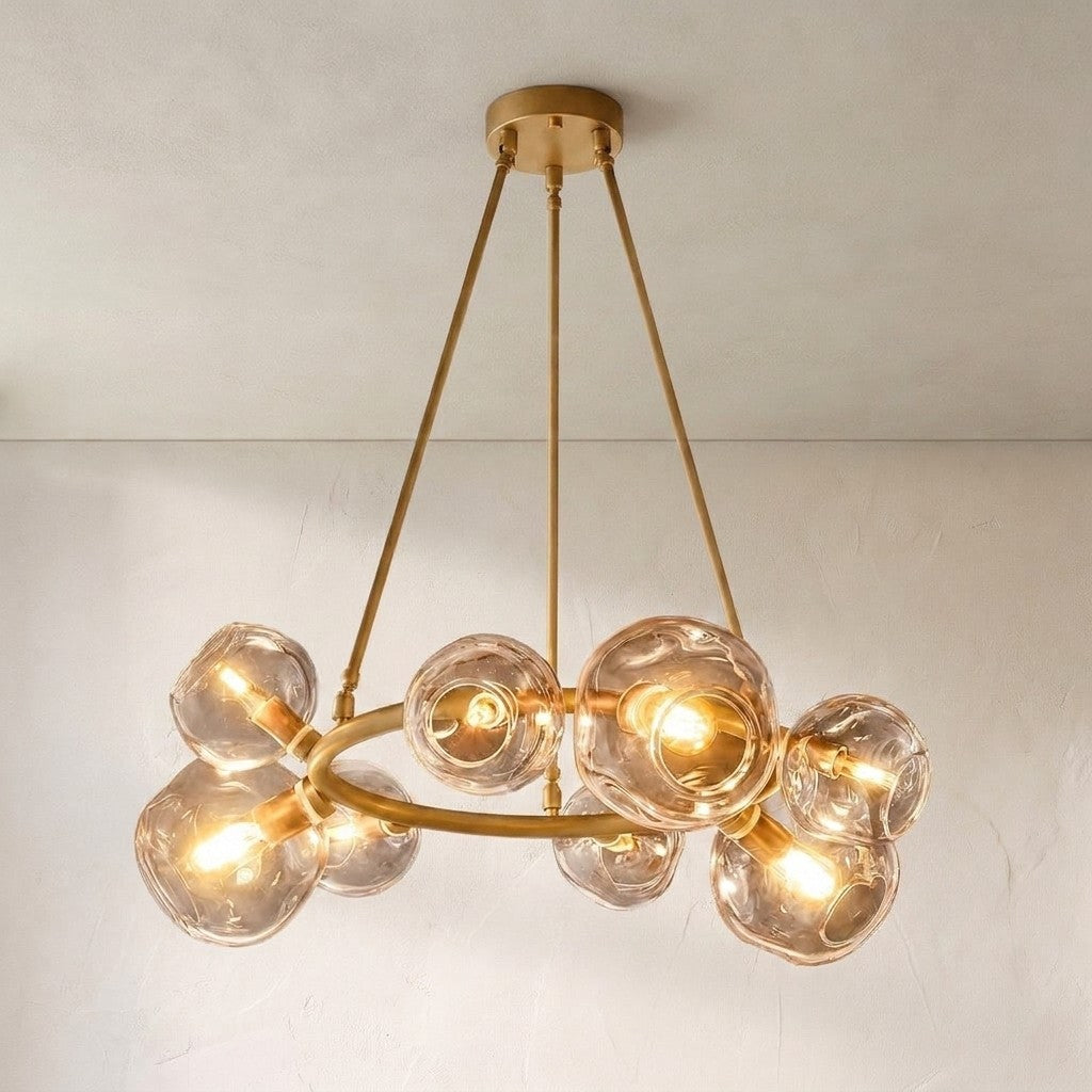 Bubora Smoke Glass Round Chandelier