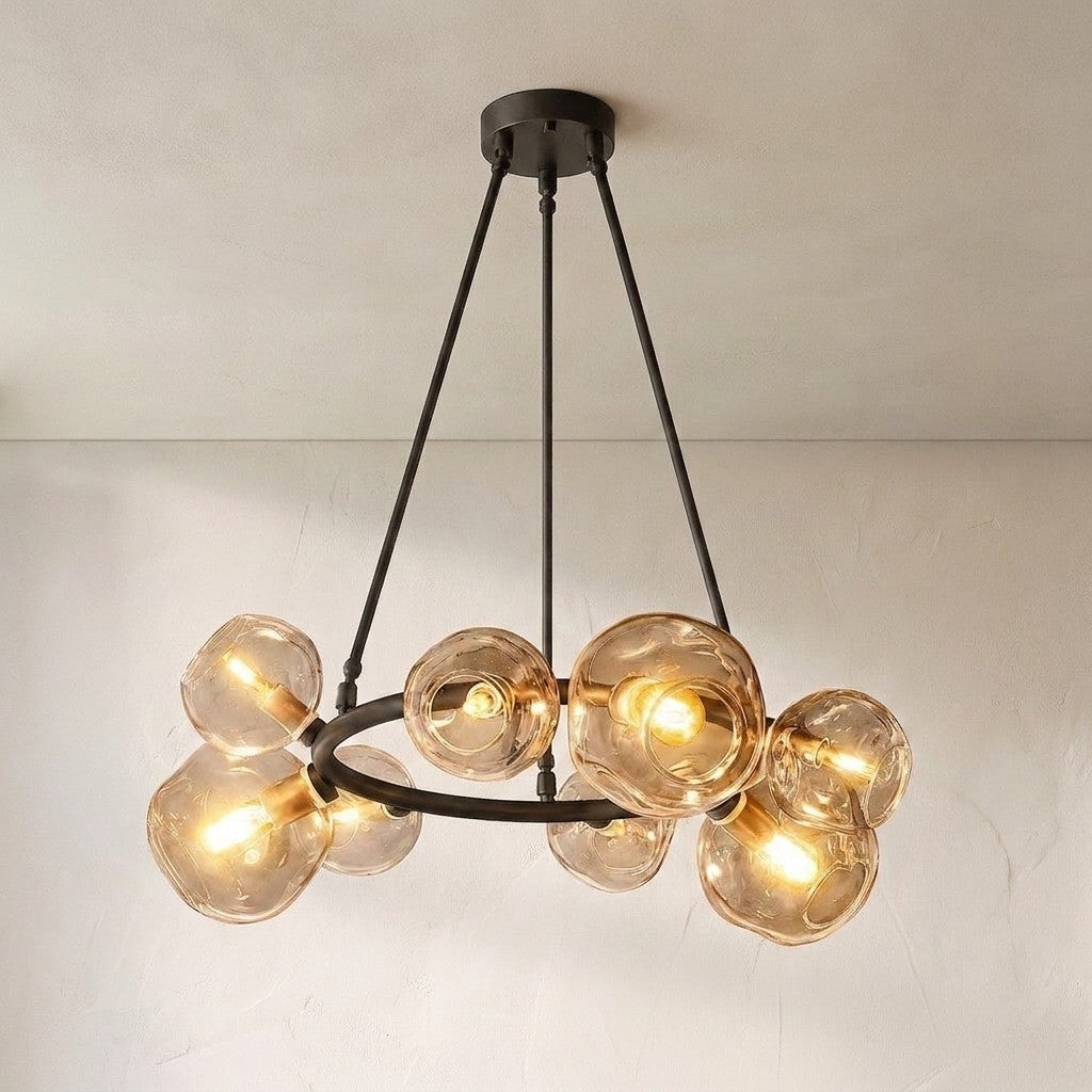 Bubora Smoke Glass Round Chandelier