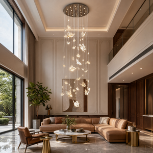 Butterfly Dream Modern Sculptural Pendant Light, crystal - view 3