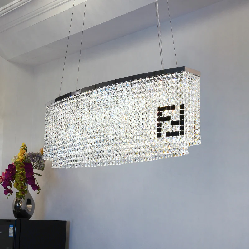 Fendi Modern Oval Crystal Chandelier - view 3