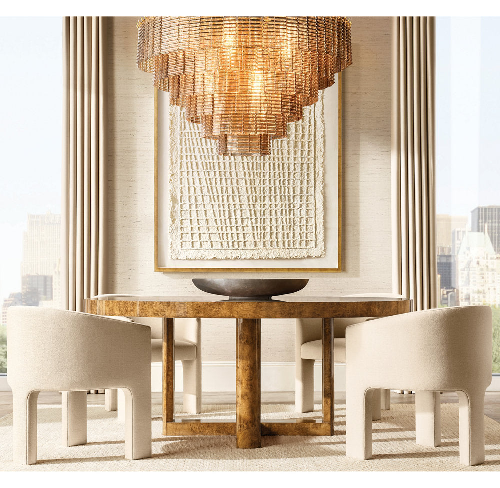 Cascading Smoke Glass Drum Chandelier - view 7