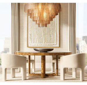 Cascading Smoke Glass Drum Chandelier - view 7
