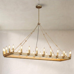 Celestine Vintage Candelabra Rectangular Chandelier