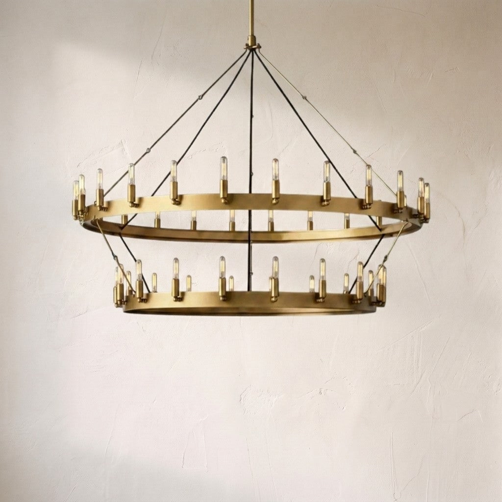Celestine Vintage Filament 2-Tier Chandelier, two-tier