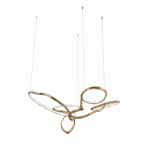 Cerchio Brass Ring Chandelier — product photo