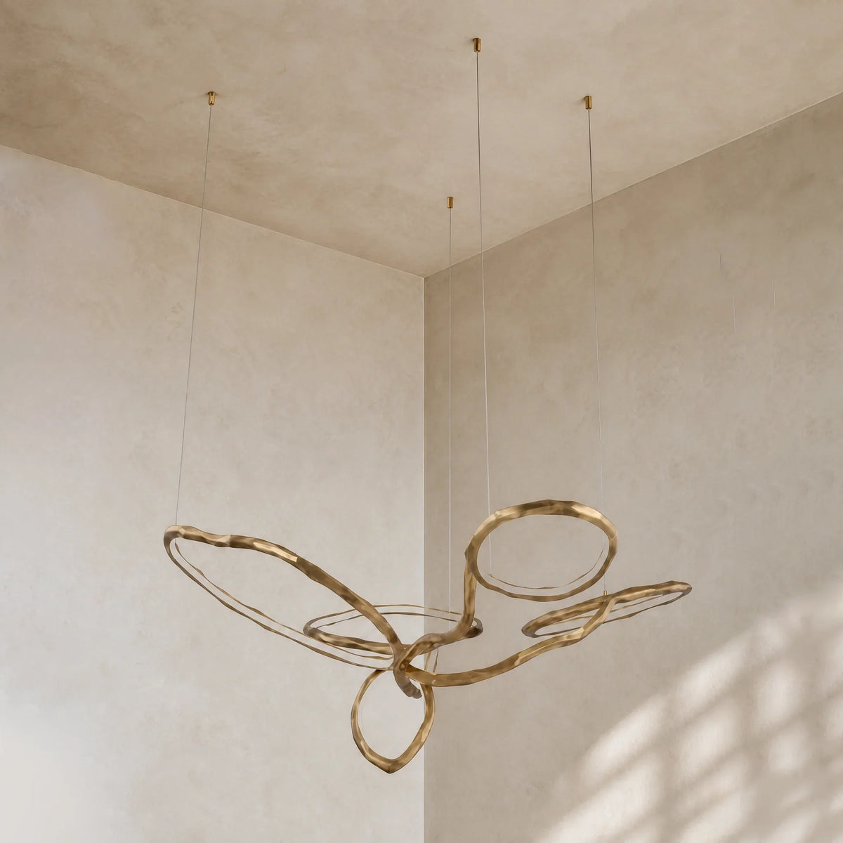 Cerchio Brass Ring Chandelier - view 3