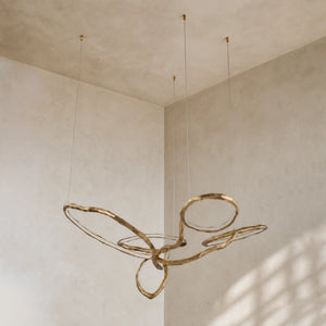 Cerchio Brass Ring Chandelier - view 3