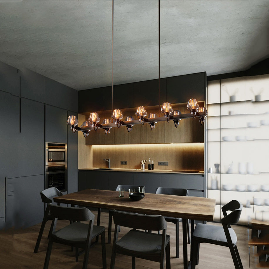 Galad Contemporary Crystal Linear Chandelier - view 8