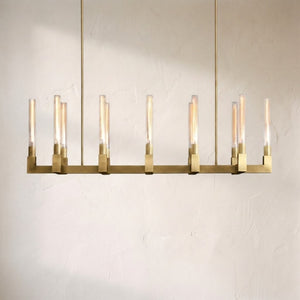 Chantelle Glass Linear Chandelier 55"