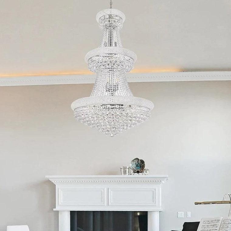 Luxury French Empire Chandelier for Villa Hall Ceiling Three-layers Crystal Light for Hotel Lobby - view 5