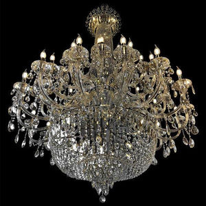 Extra Large European-style Multi-layers Candle Luxury Crystal Chandelier Gold Art Foyer/Staircase Decorative Light Fixture - view 32