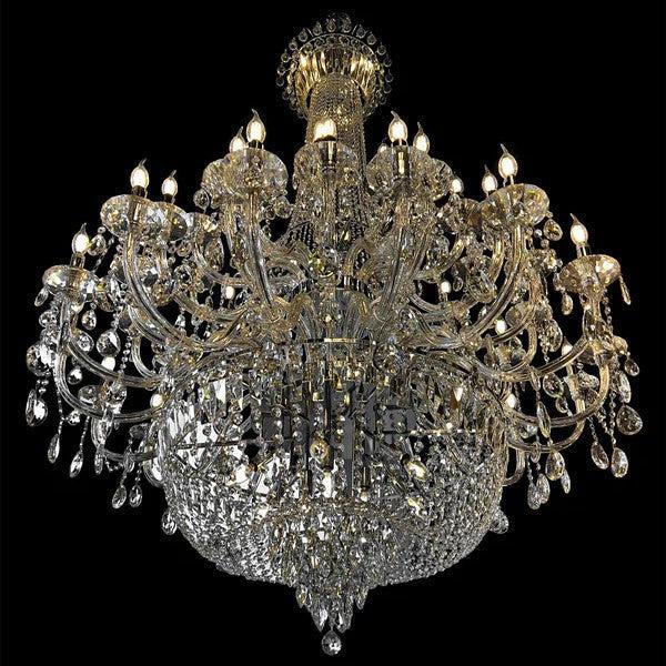 Extra Large European-style Multi-layers Candle Luxury Crystal Chandelier Gold Art Foyer/Staircase Decorative Light Fixture - view 32