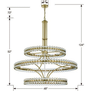 Modern 2/3 Ring Glass Ball Chandelier for Low-ceiling - view 15