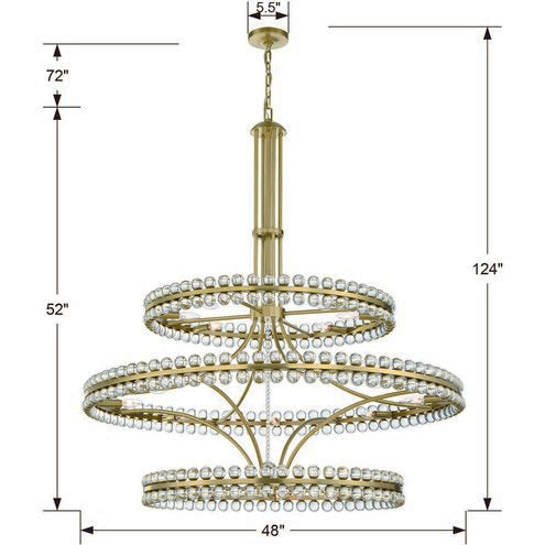 Modern 2/3 Ring Glass Ball Chandelier for Low-ceiling - view 15