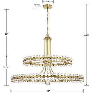 Modern 2/3 Ring Glass Ball Chandelier for Low-ceiling - view 14