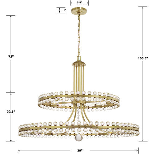 Modern 2/3 Ring Glass Ball Chandelier for Low-ceiling - view 14