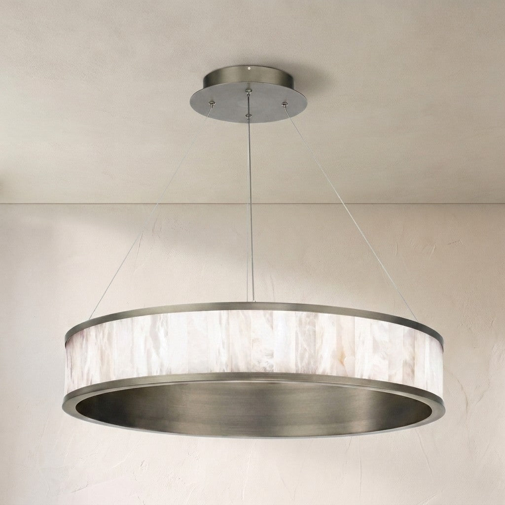 Coliseo Alabaster 28in LED Round Chandelier