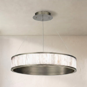 Coliseo Alabaster 28in LED Round Chandelier