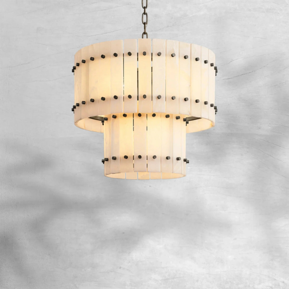 Sienna Marcus Alabaster Round Tiered Chandelier - view 13