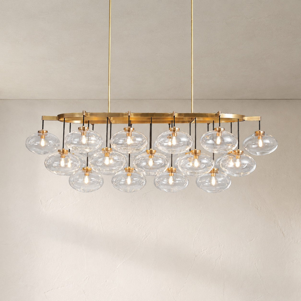 Coraline Clear Glass Linear Chandelier 72"