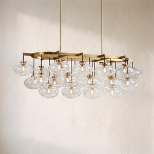 Coraline Clear Glass Linear Chandelier 72"