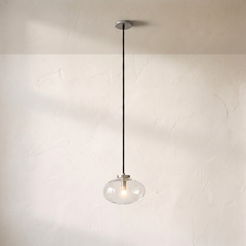 Coraline Clear Glass Pendant 10"