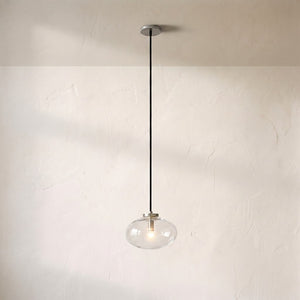 Coraline Clear Glass Pendant 10"