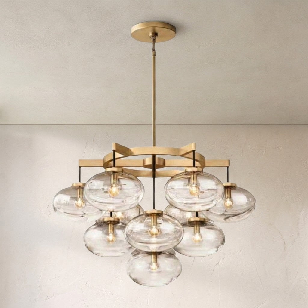 Coraline Clear Glass Round Chandelier 36"