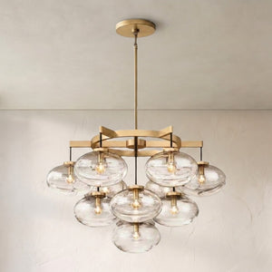 Coraline Clear Glass Round Chandelier 36"