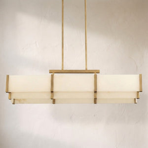 Coralline Alabaster Linear Chandelier