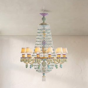 Cote d'Azur 12-Light Crystal Chandelier, in glossy and metallic