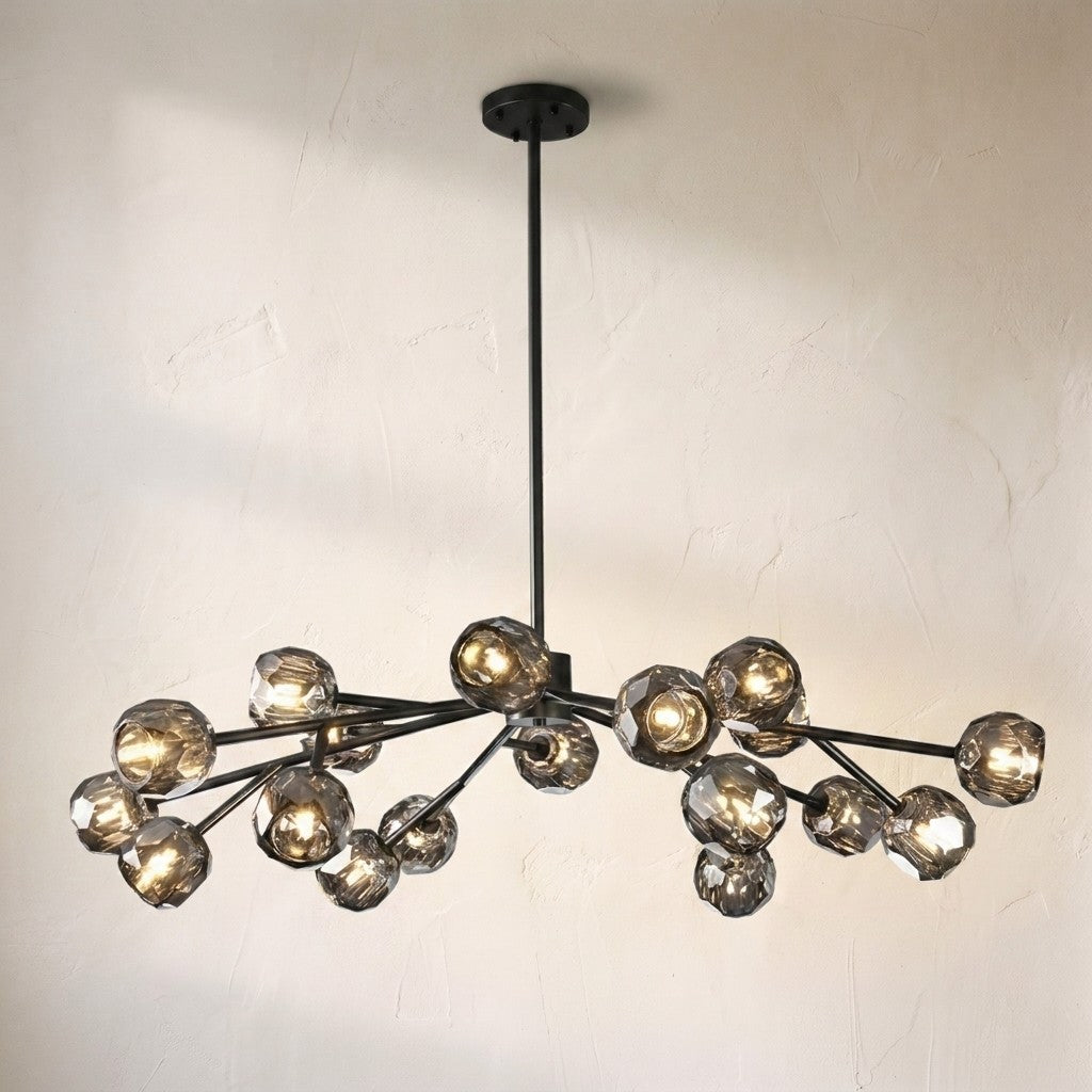 Crysball Glass Round Chandelier 48"