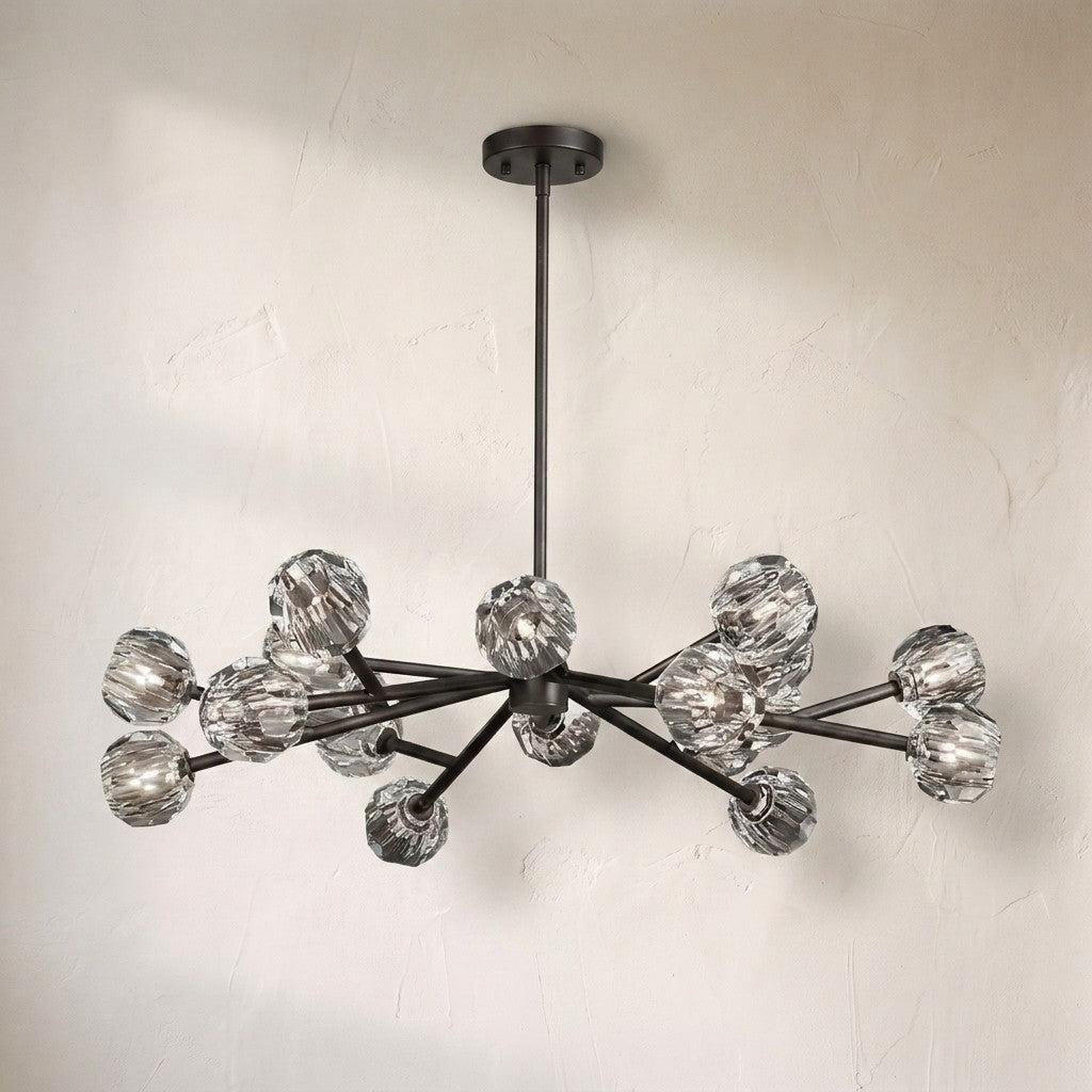 Crysball Glass Round Chandelier 48" - view 2