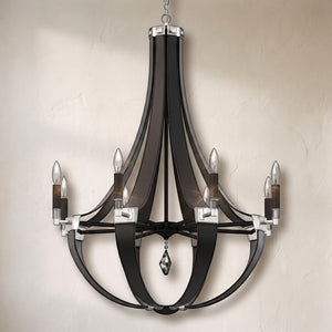 Crystal Empire Chandelier 30"