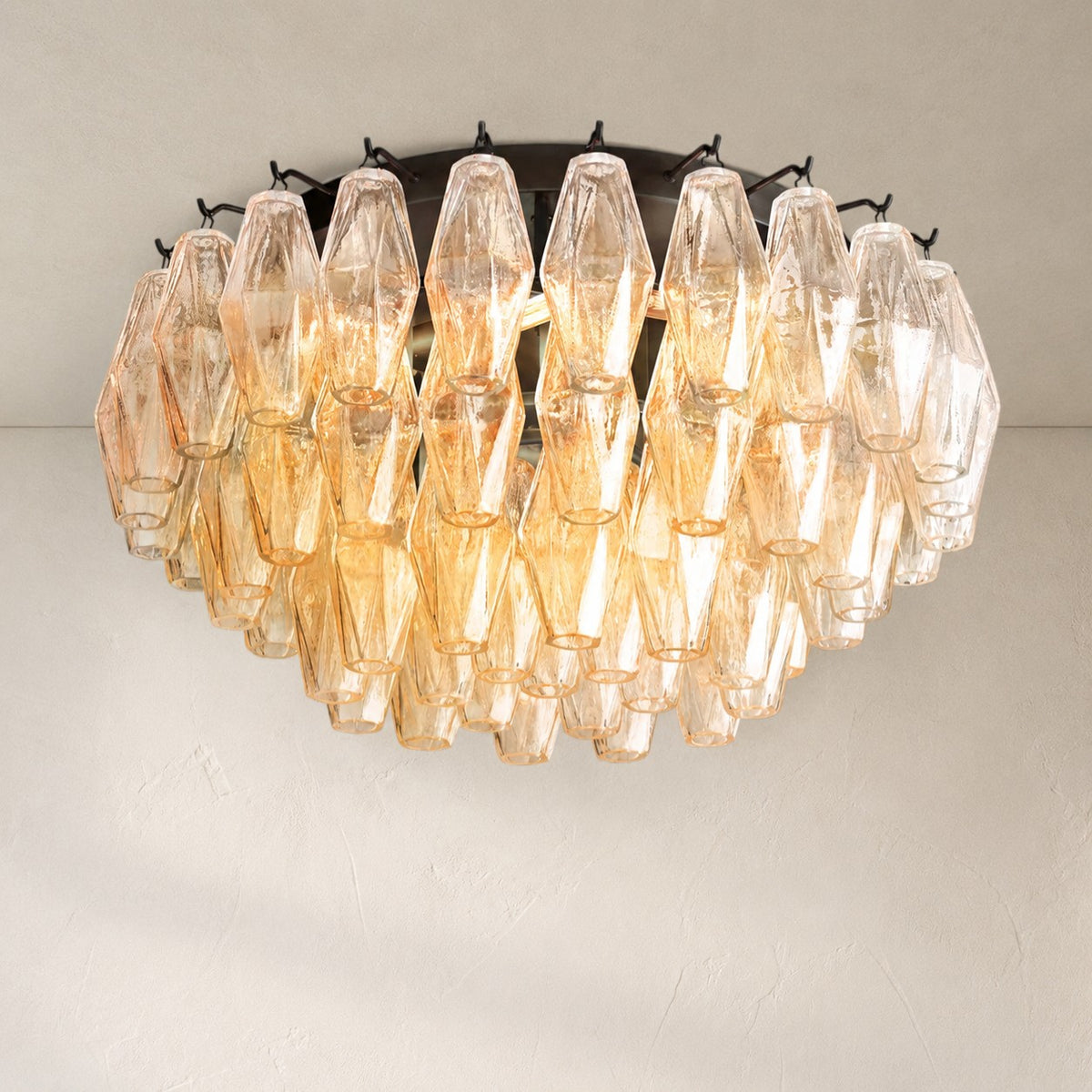 Cyra Glass Flushmount 17"24"