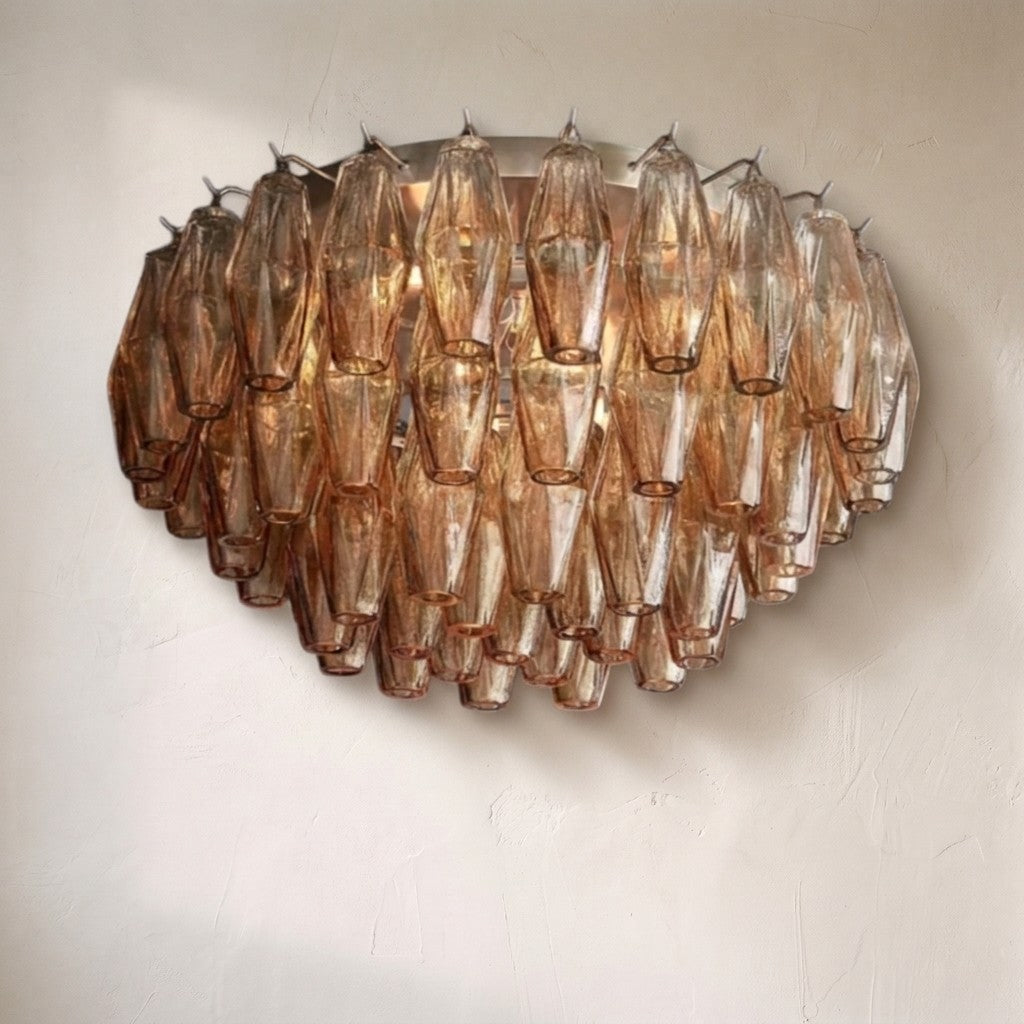 Cyra Glass Flushmount 17"24", flush mount