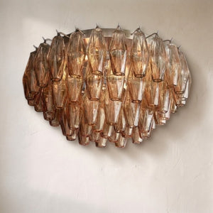 Cyra Glass Flushmount 17"24", flush mount