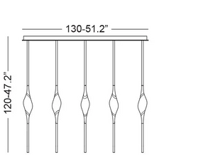 Callista Modern Crystal Linear Dining Room Chandelier - view 9