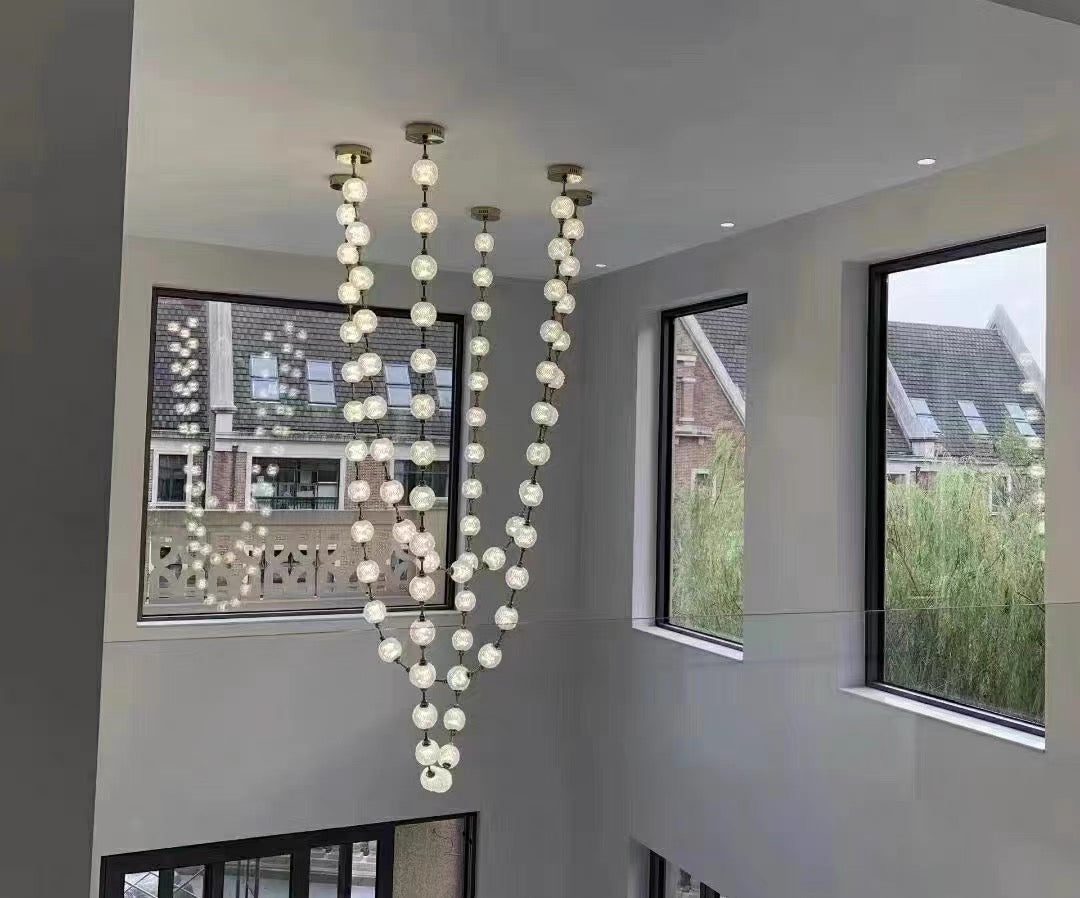 Modern Creative Pearl Necklace Chandelier for Living Room/Staircase/Foyer/Entryway - view 4