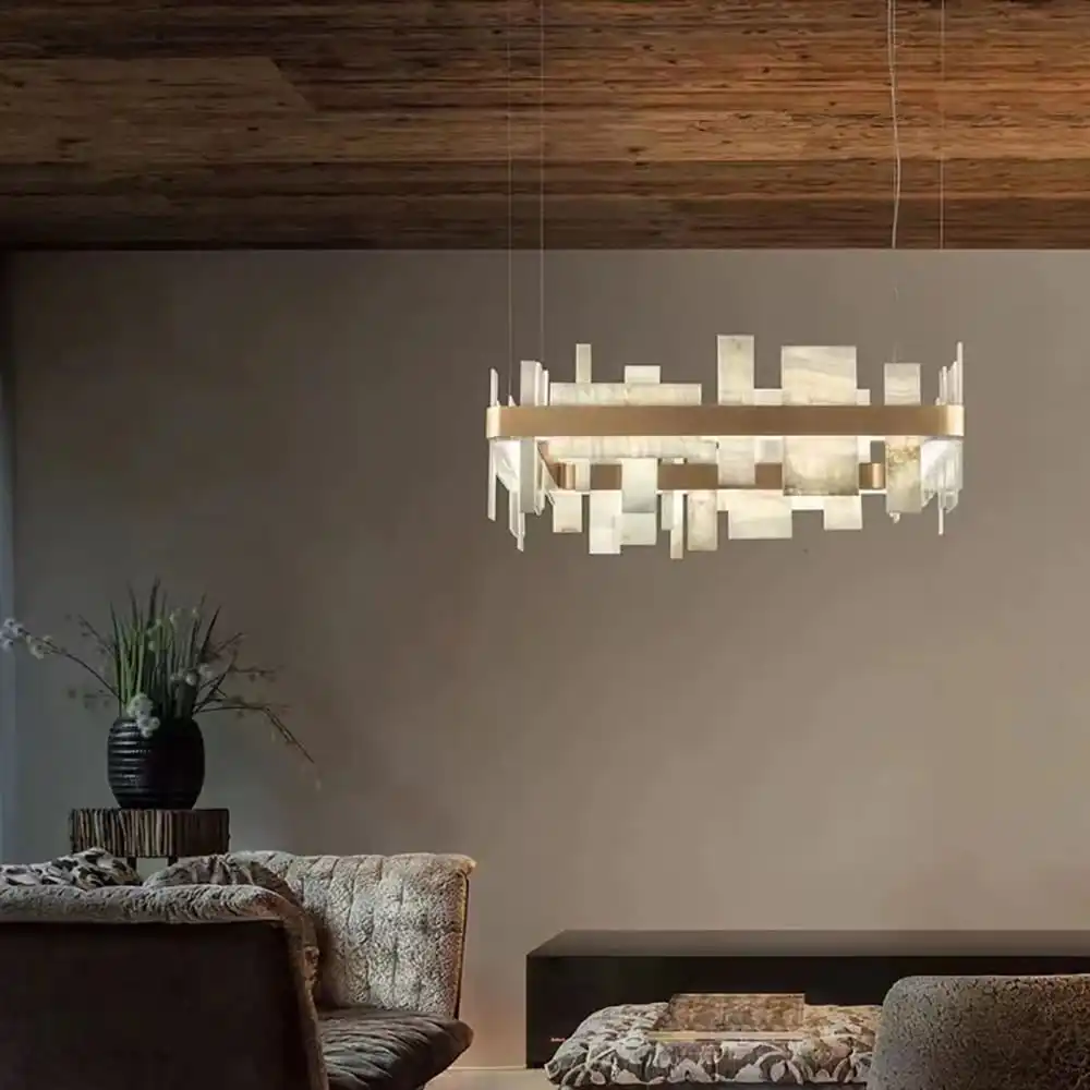Alabaster Acropolis LED Square Chandelier - view 2
