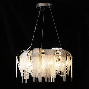Liz Luxury Aluminum Chain Tassel Chandelier - view 10